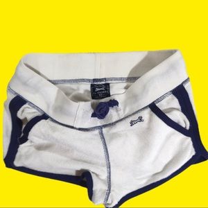 White ‘Le Tigre’ Terry cloth running/tennis shorts Xs
